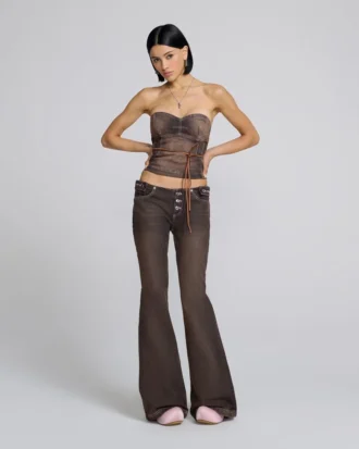 Jeans svasati con cintura staccabile
