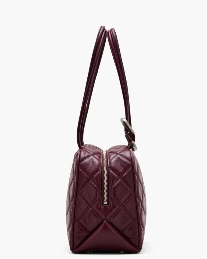 La borsa doppia in pelle trapuntata La borsa doppia in pelle trapuntata