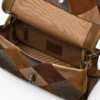 La borsa grande doppia in pelle scamosciata patchwork La borsa grande doppia in pelle scamosciata patchwork