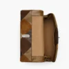 La borsa grande doppia in pelle scamosciata patchwork La borsa grande doppia in pelle scamosciata patchwork