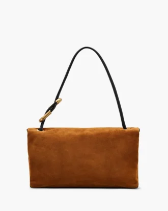 La borsa grande in pelle scamosciata Dual