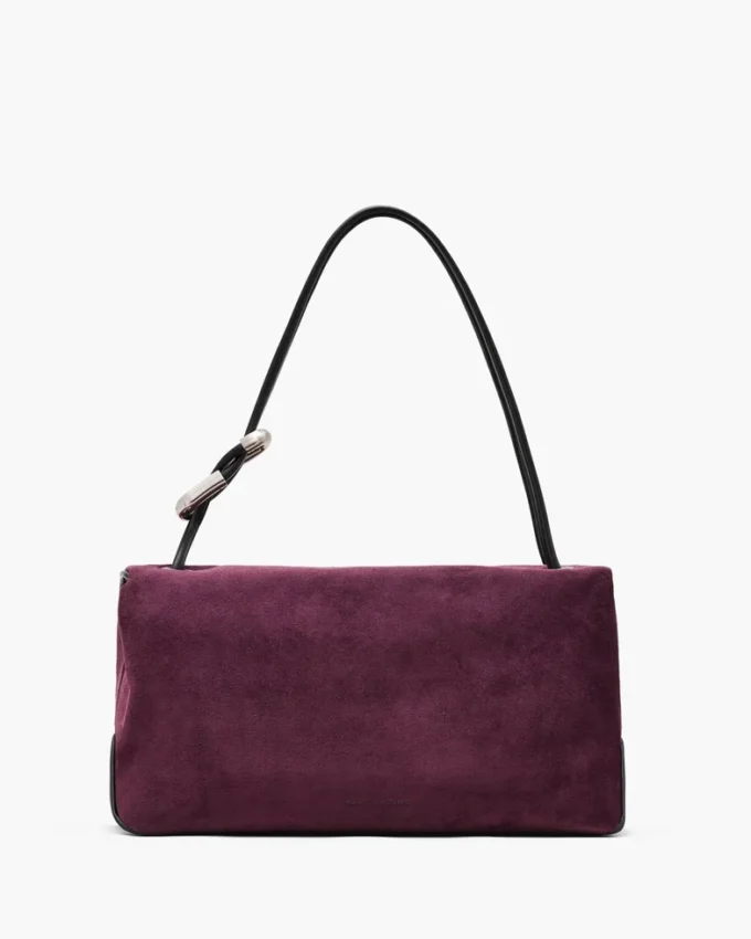 La borsa grande in pelle scamosciata Dual