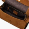 La borsa grande in pelle scamosciata Dual