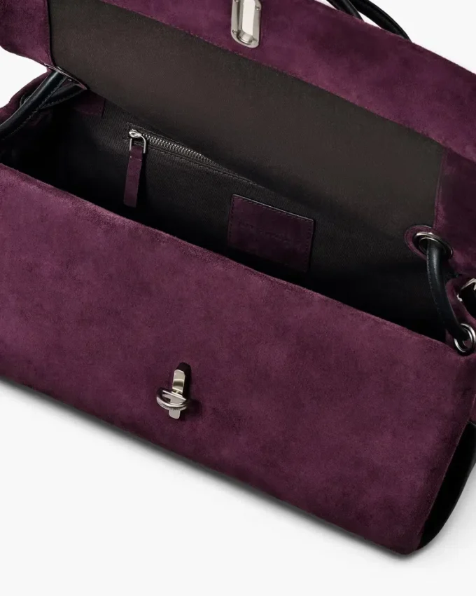 La borsa grande in pelle scamosciata Dual