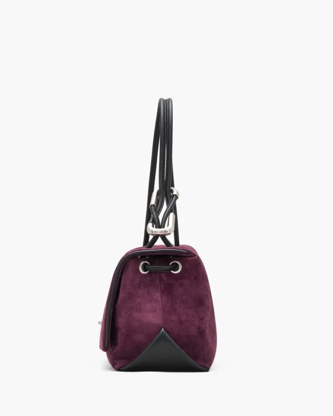 La borsa grande in pelle scamosciata Dual