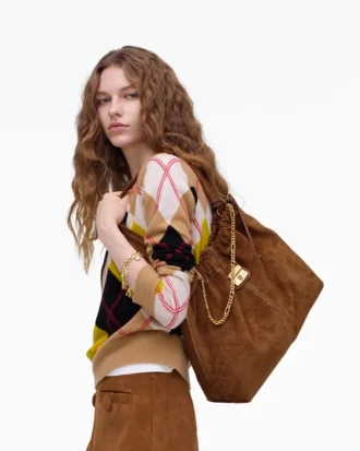 La borsa tote Cristina in pelle scamosciata