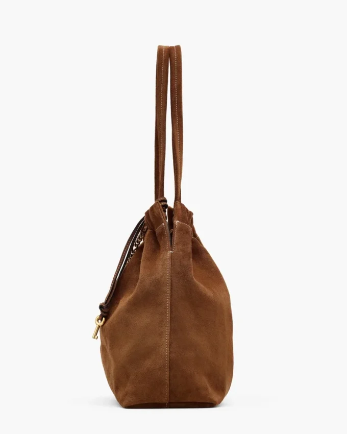 La borsa tote Cristina in pelle scamosciata La borsa tote Cristina in pelle scamosciata