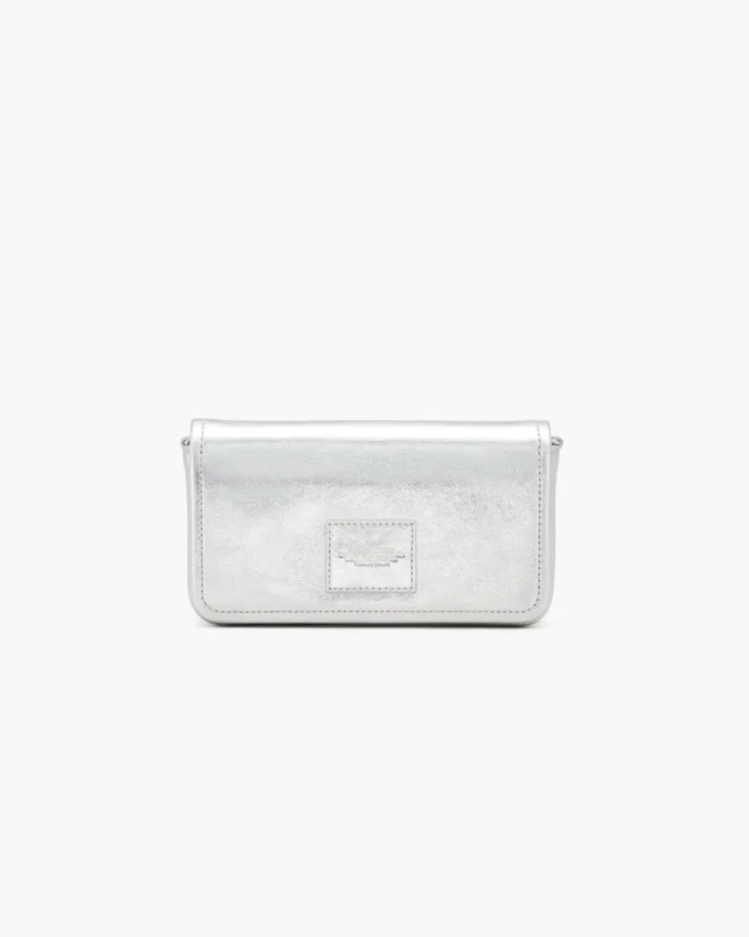 La mini borsa con catena in pelle metallizzata La mini borsa con catena in pelle metallizzata