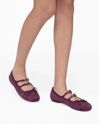 Le ballerine Kiki in pelle scamosciata