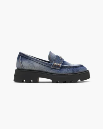 Loafer Frankie in denim slavato