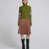 Maglia con zip placcata