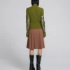 Maglia con zip placcata