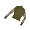 Maglia con zip placcata