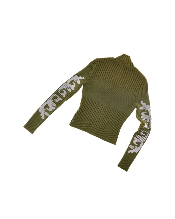 Maglia con zip placcata