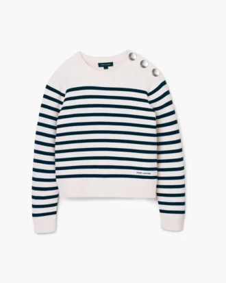 Maglia girocollo a righe bretoni