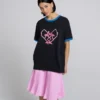 Maglietta con cuore corsetto