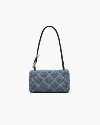 mini borsa a doppia tracolla in denim trapuntato 2 330x413 - Mini borsa a doppia tracolla in denim trapuntato
