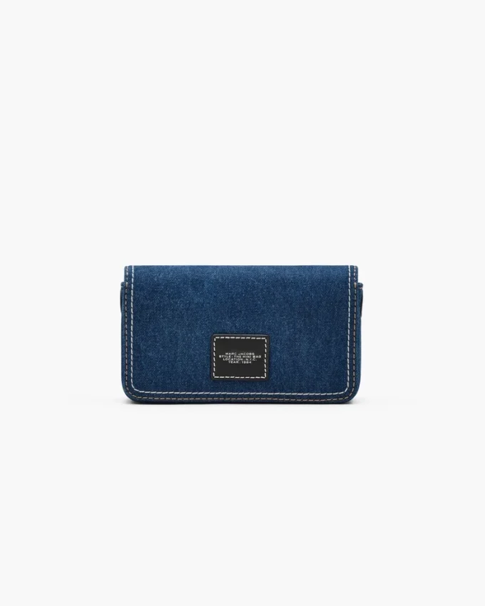 Mini borsa con catena in denim Mini borsa con catena in denim