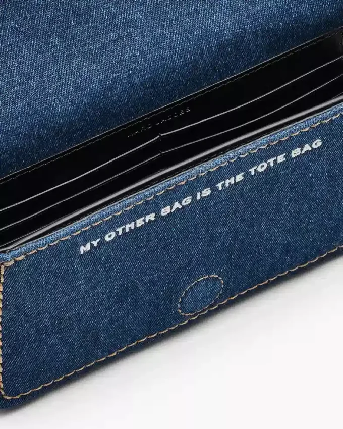 Mini borsa con catena in denim Mini borsa con catena in denim
