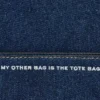 Mini borsa con catena in denim Mini borsa con catena in denim