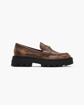 Mocassino Frankie in pelle invecchiata