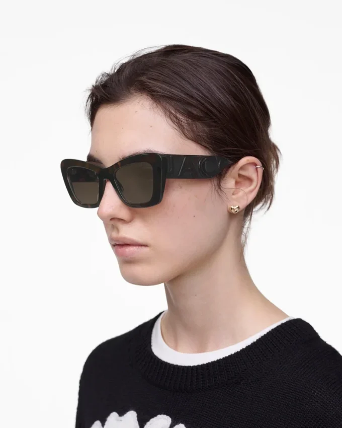 Occhiali da sole cat-eye con logo Bold