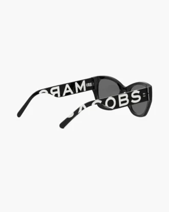 Occhiali da sole cat-eye squadrati con logo audace
