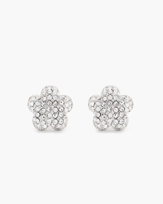 Orecchini a bottone con pavé di margherite Daisy Orecchini a bottone con pavé di margherite Daisy