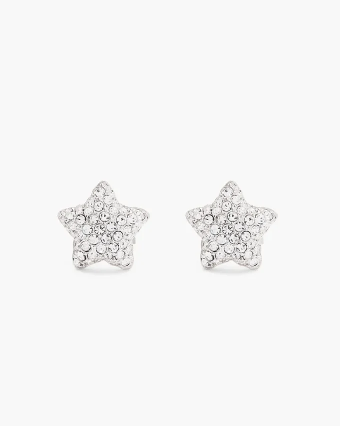 Orecchini a bottone Star Pave