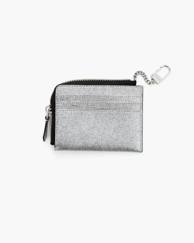 Portafoglio con zip superiore rivestito glitterato per tutti i giorni Portafoglio con zip superiore rivestito glitterato per tutti i giorni