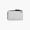 Portamonete con chiusura superiore e charm glitterato rivestito