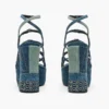 Sandalo con plateau Kiki in denim destrutturato Sandalo con plateau Kiki in denim destrutturato