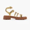 Sandalo gladiatore in pelle metallizzata con Daisy