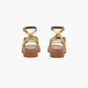 Sandalo gladiatore in pelle metallizzata con Daisy