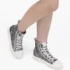 Sneaker alta con paillettes Sneaker alta con paillettes