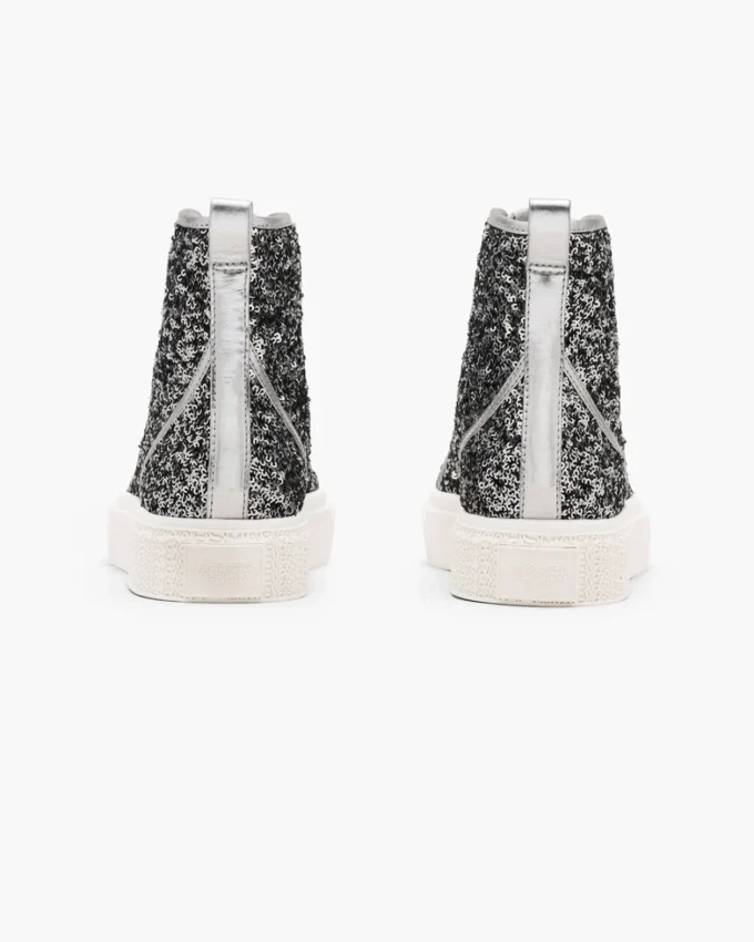 Sneaker alta con paillettes Sneaker alta con paillettes