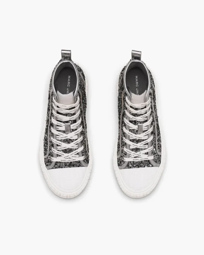 Sneaker alta con paillettes Sneaker alta con paillettes