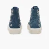 Sneaker alta in denim con margherite sequin Daisy Sneaker alta in denim con margherite sequin Daisy