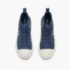 Sneaker alta in denim con margherite sequin Daisy Sneaker alta in denim con margherite sequin Daisy