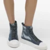 Sneaker alta in denim Rip And Repair Sneaker alta in denim Rip And Repair