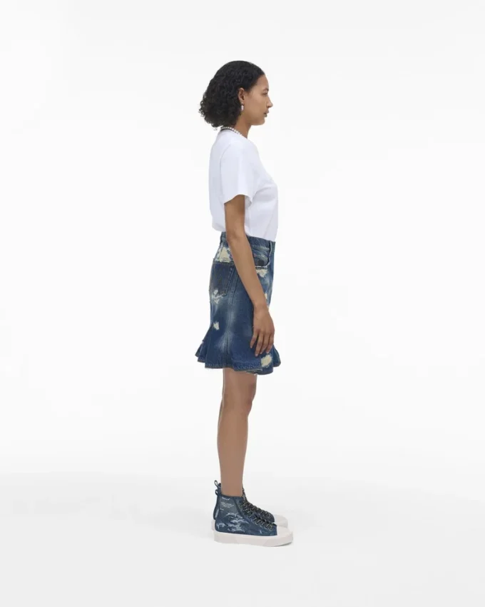 Sneaker alta in denim Rip And Repair Sneaker alta in denim Rip And Repair