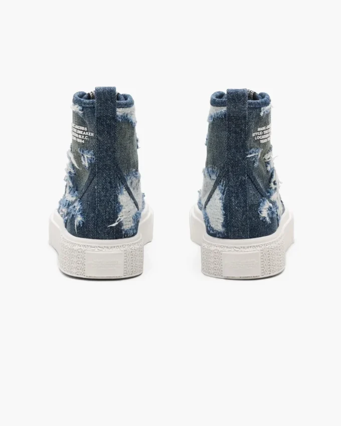 Sneaker alta in denim Rip And Repair Sneaker alta in denim Rip And Repair