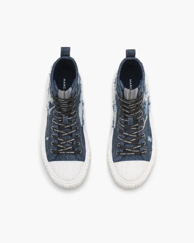 Sneaker alta in denim Rip And Repair Sneaker alta in denim Rip And Repair