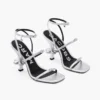 Tacco metallico in pelle con Daisy