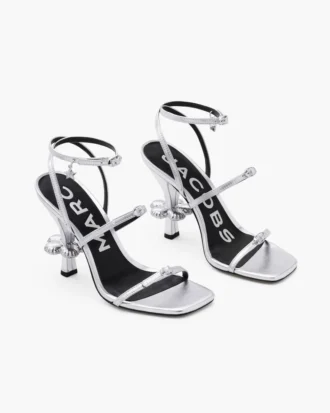 Tacco metallico in pelle con Daisy