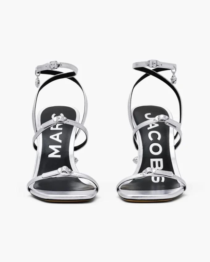 Tacco metallico in pelle con Daisy