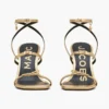 Tacco metallico in pelle con Daisy