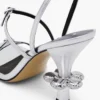Tacco metallico in pelle con Daisy