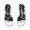 Tacco metallico in pelle con Daisy