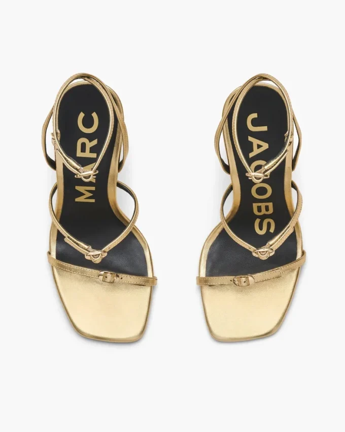 Tacco metallico in pelle con Daisy
